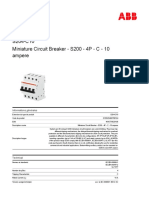 Miniature Circuit Breaker - S200 - 4P - C - 10 Ampere: Product-Details