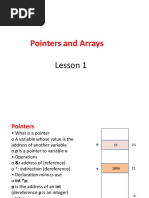 Pointers and Arrays: Lesson 1