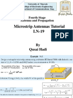 Microstrip Antennas Tutorial LN-19: by Qusai Hadi