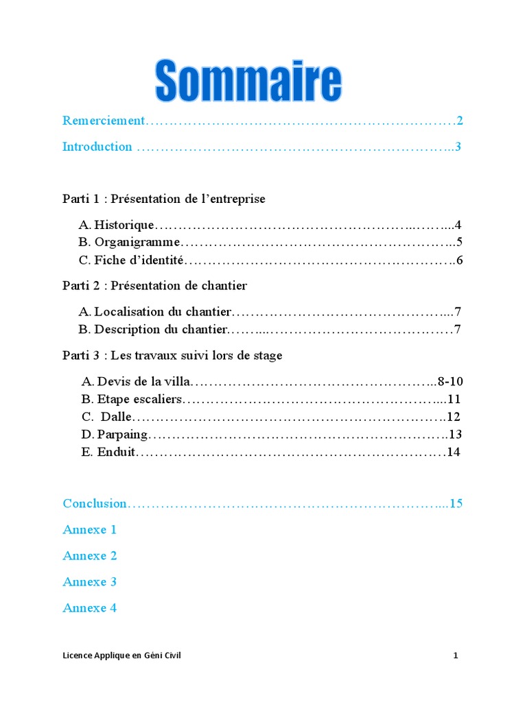 Rapport De Stage 3eme Annee Pdf Batiment Construction Ingenierie Civile