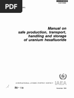 Manual On Safe Production, Transport, Handling and Storage of Uranium Hexafluoride