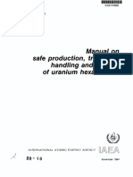 Manual On Safe Production, Transport, Handling and Storage of Uranium Hexafluoride