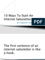10 Ways To Start An Internet Sales Letter
