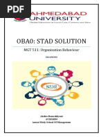 Oba0: Stad Solution: MGT 511: Organization Behaviour