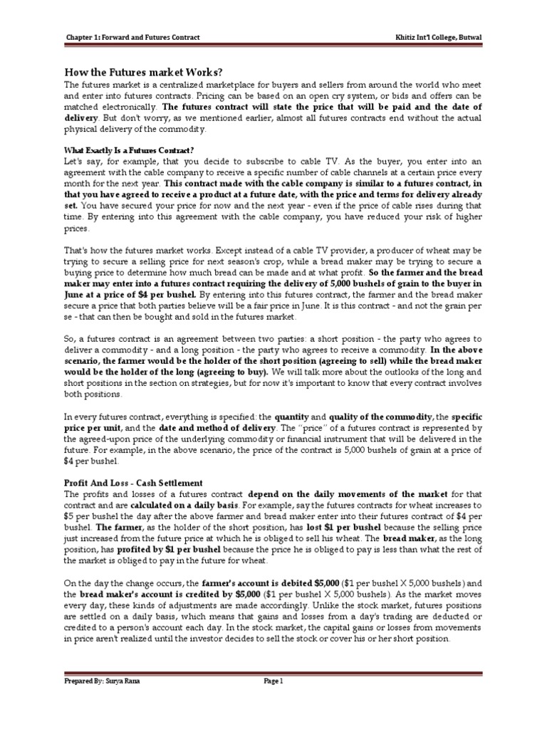 Futures Contracts and Market Dynamics | PDF | Futures Contract | Hedge ...