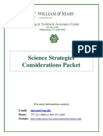 Science Strategies Considerations Packet: Training & Technical Assistance Center