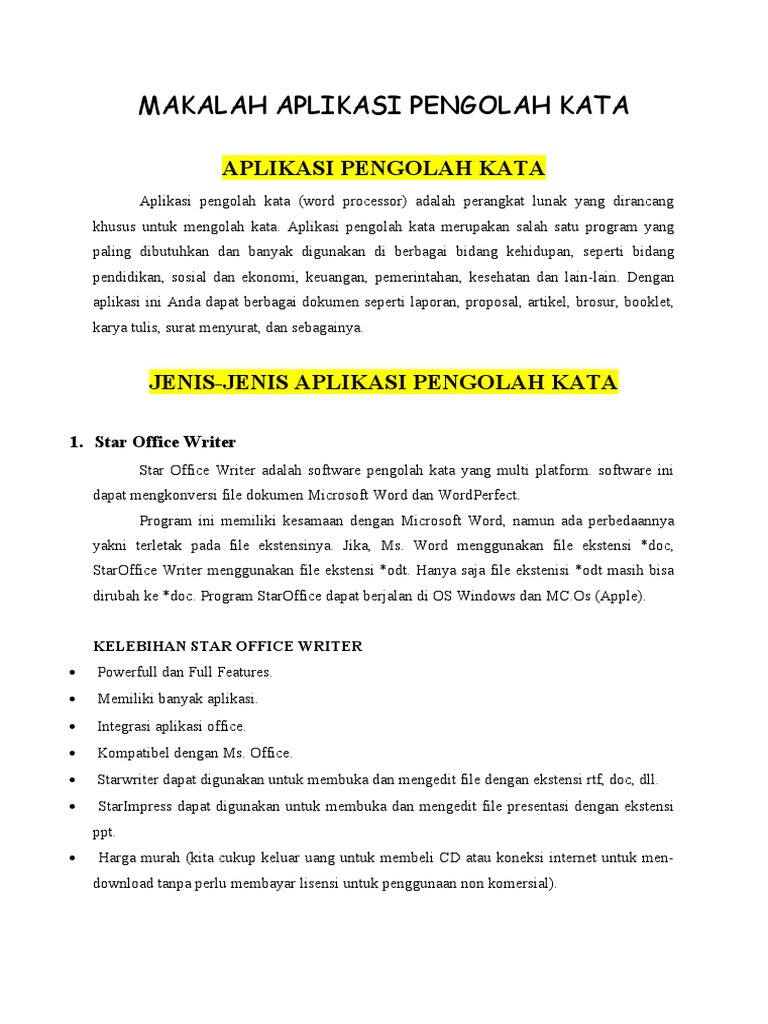 Paper Tilda Aplikasi Pengolah Kata Pdf