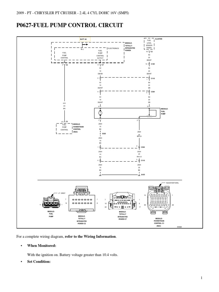 FUEL PUMP CONTROL CIRCUIT PT Crusier PDF Electrical Components
