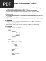 Database Applications Lab Practicals