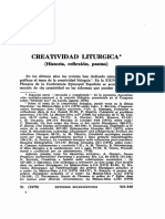 GOENAGA, Creatividad litúrgica historia, reflexión, pautas, EstEc 51.199, 1976, p. 521-540