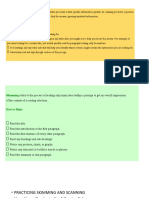 Scanning Is A Reading Technique To Be Used When You Want To Find Specific Information Quickly. in Scanning You Have A Question