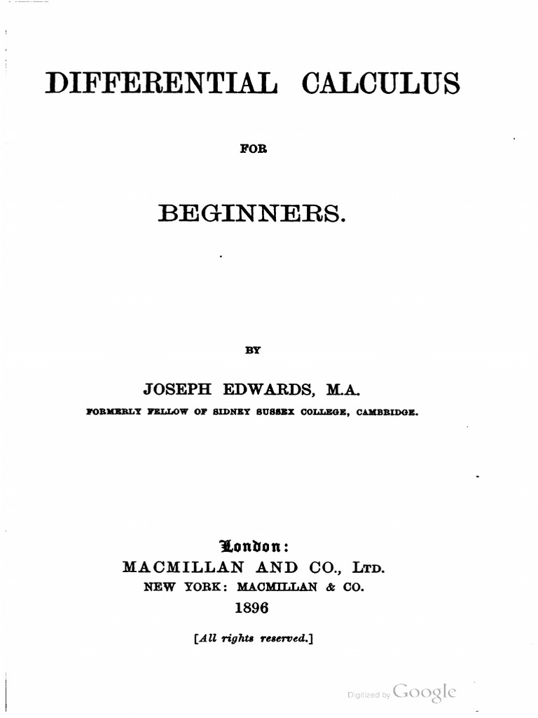 DIFFERENTIAL CALCULUS BY JOSEPH EDWARDS PDF DOWNLOAD intelligence overview