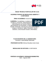 PLAN ACADEMICO Inclusion y Aprendizaje Sostenible UTPL PDF