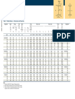 Welded Beam Dimensions and Properties Table