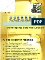 Developing Science Lesson