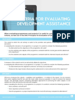 Dac Criteria For Evaluating Development Assistance: Relevance