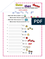 Demostrative Worksheet PDF