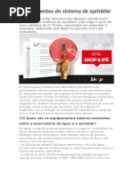 Componentes do sistema de sprinkler