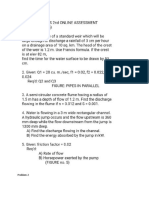 ST2 Hydraulics Assessment 2 Questions