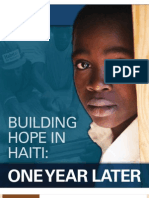 Building Hope in Haiti:: One Year Later