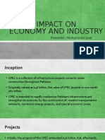 Cpec Impact On Economy and Industry: Presenter: Muhammad Saad