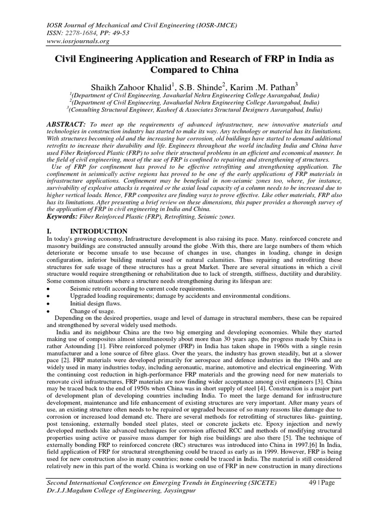 Civil Engineering Research PDF | PDF | Composite Material | Fibre ...