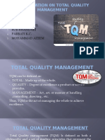 Presentation 0N Total Quality Management: Presenters