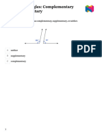 Worksheet: Angles: Complementary and Supplementary