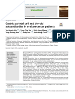 Gastric Parietal Cell and Thyroid Autoantibodies in Oral Precancer Patients
