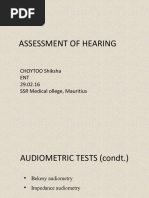 Assessment of Hearing