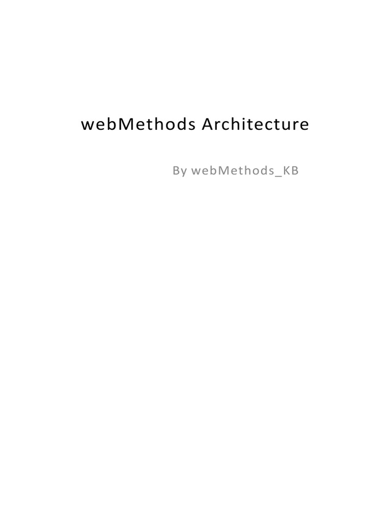 Webmethods Architecture | PDF