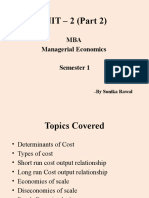 UNIT - 2 Part 2 MBA Semester 1 Managerial Economics