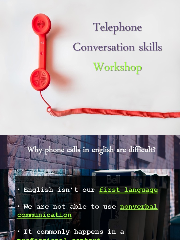 Telephone Conversation Skills Workshop | PDF | Communication | Human ...