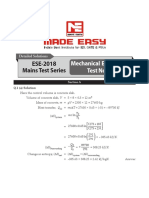 ESE-2018 Mains Test Series: Mechanical Engineering Test No: 14