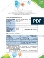 Guía de Actividades y Rúbrica de Evaluación - Paso 2 - Identificar La Selección Del Sitio para Ubicación Del Relleno Sanitario y La Planificación