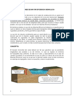 Secciones de Mayor Eficiencia Hidraulica