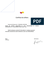 Certificat de afiliere