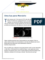 Uma Lua para Mercúrio Astronomia No Zênite