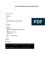 OBJECTIVE: Program To Print Fibonacci Series Using Recursion