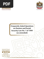 Frequently Asked Questions On Pension and Social Security Law No. 7 of 1999 (As Amended)