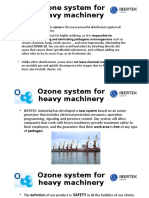 Ozone System For Heavy Machinery: Disinfecting, Purifying and Eliminating Pathogenic Microorganisms Such As