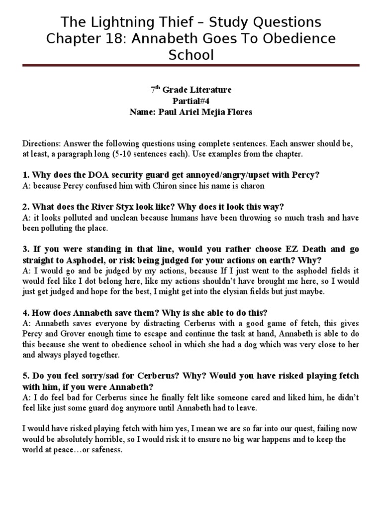 Lightning Thief Chapter 18-Paul Mejia | PDF