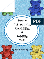 Freebie Colorful Bears Patterning Counting Adding Mats
