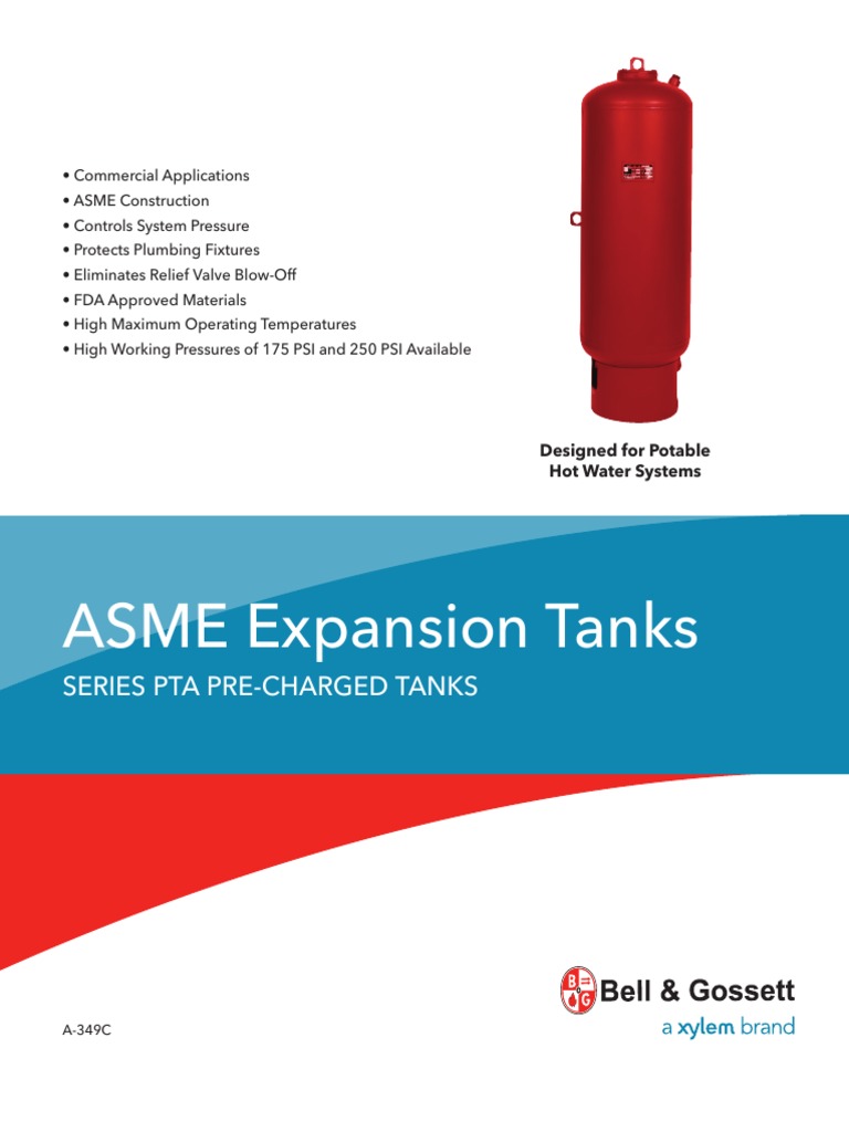 ASME Expansion Tanks Series Pta PreCharged Tanks PDF Valve