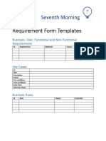 Seventh Morning: Requirement Form Templates