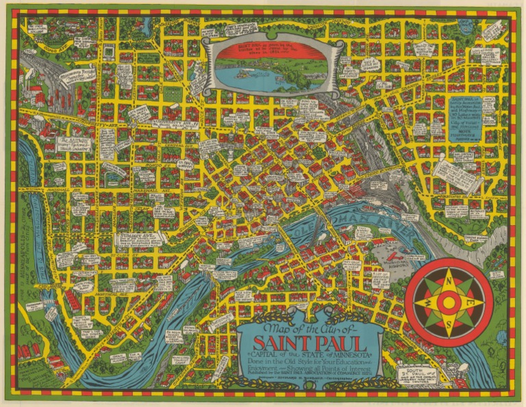 Historic Map : Saint Paul. Capital of the State of Minnesota. 1931