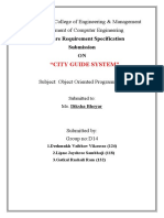 "City Guide System": Software Requirement Specification Submission ON