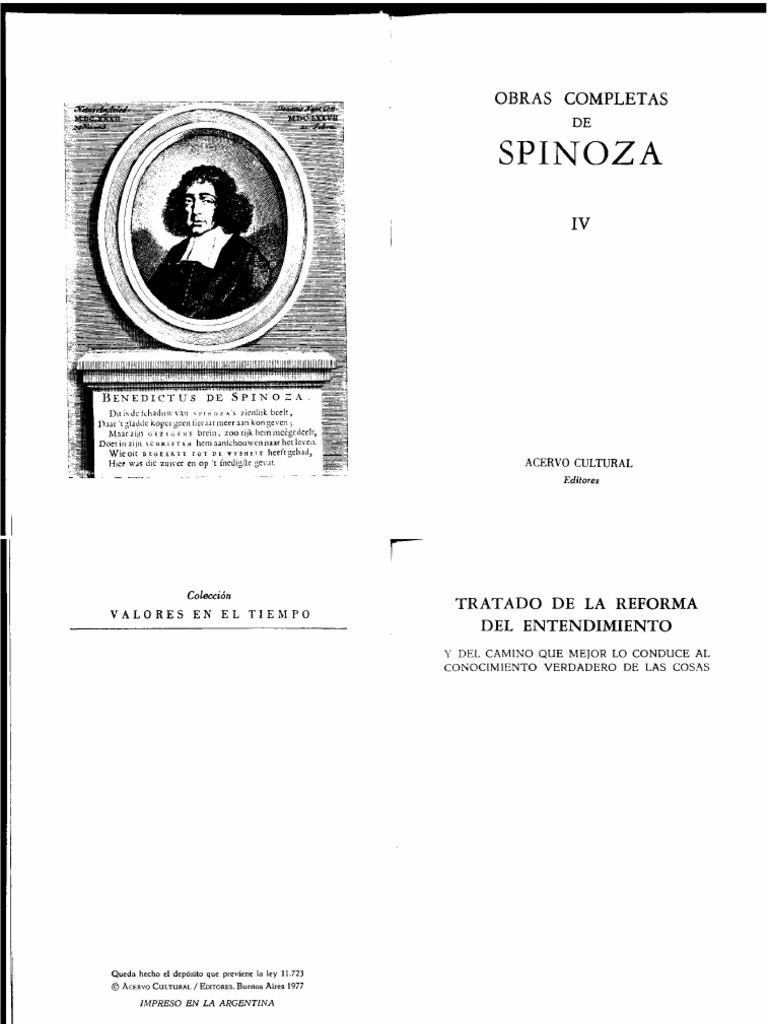 Spinoza Obras Completas Tomo IV | PDF
