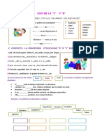 Uso de La "V" Y "B": Completa Las Oraciones Con Las Palabras Del Recuadro