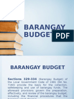 Report On Barangay Budget